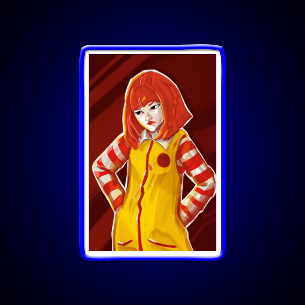 Angry Little Clown Fast Food Led Neon Sign For Burger Place Rgb Color - Shineneon