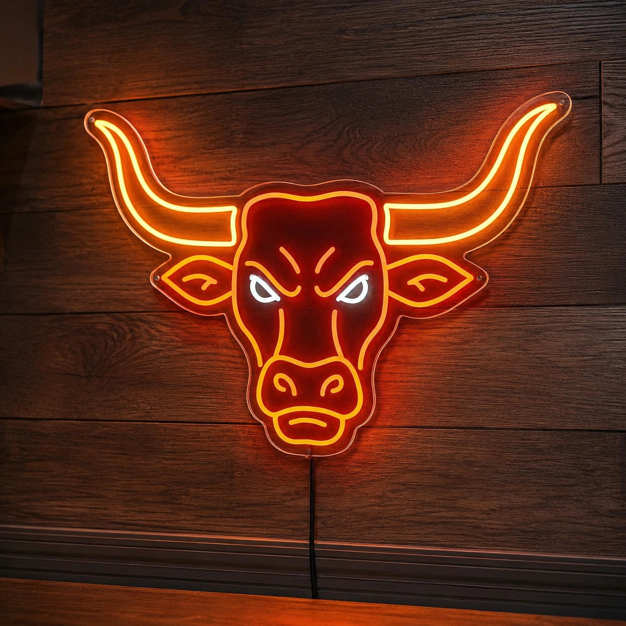 Angry Longhorn Head Neon Sign LED Neon Sign high-converting product image