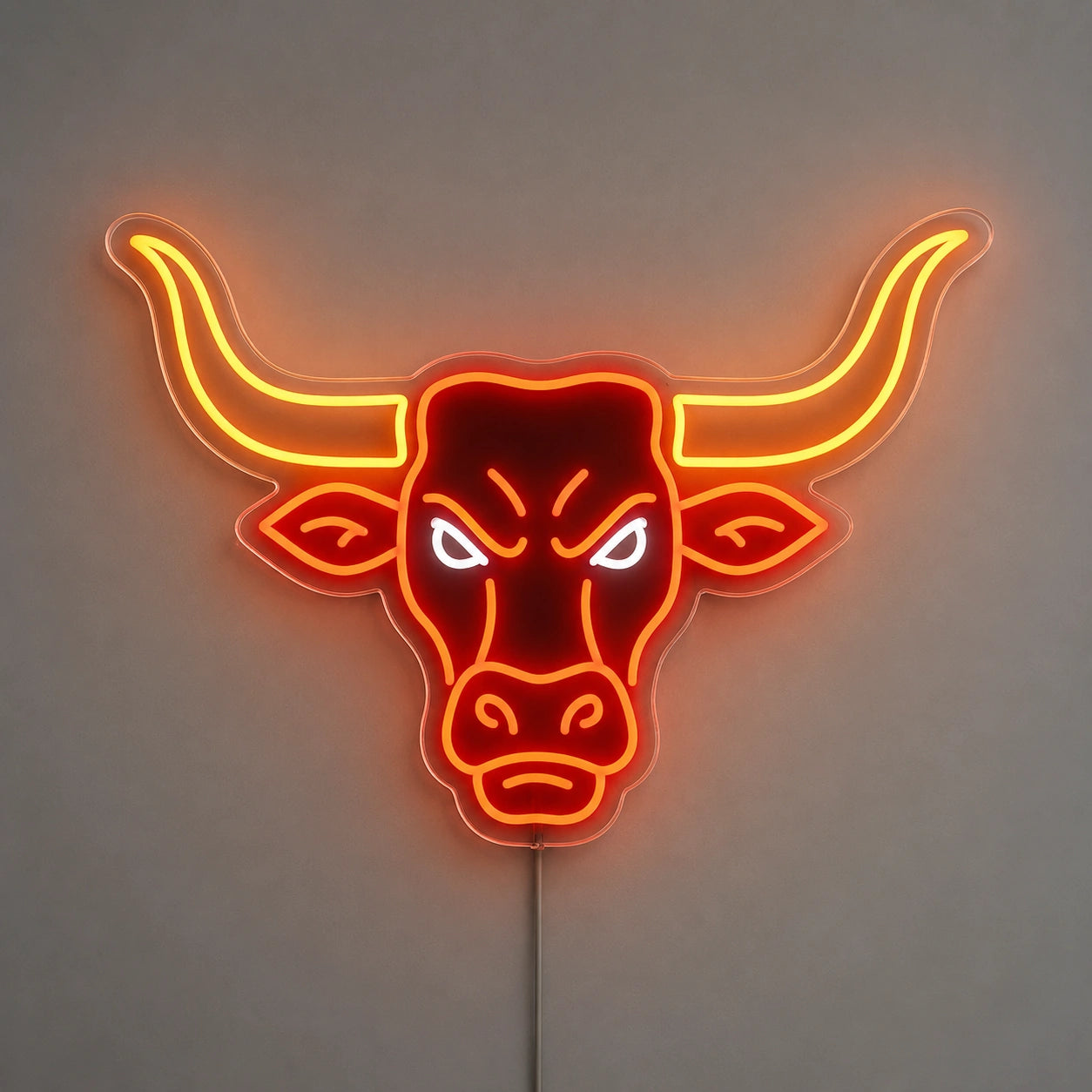 Angry Longhorn Head Neon Sign LED Neon Sign main product image