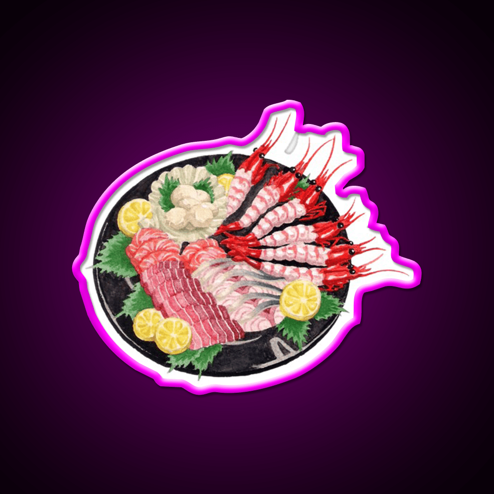 Annas Sashimi Platter When Marnie Was There Snack Food Led Neon Sign Rgb Color - Shineneon