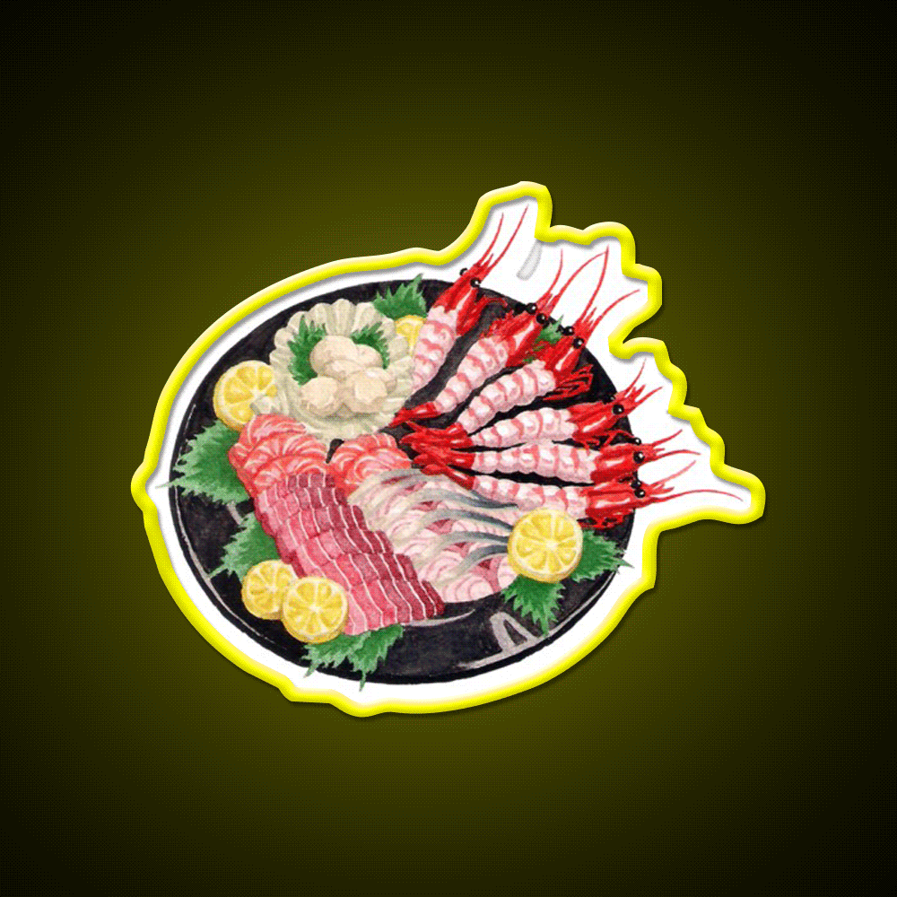 Annas Sashimi Platter When Marnie Was There Snack Food Led Neon Sign Rgb Color - Custom LED neon sign front view