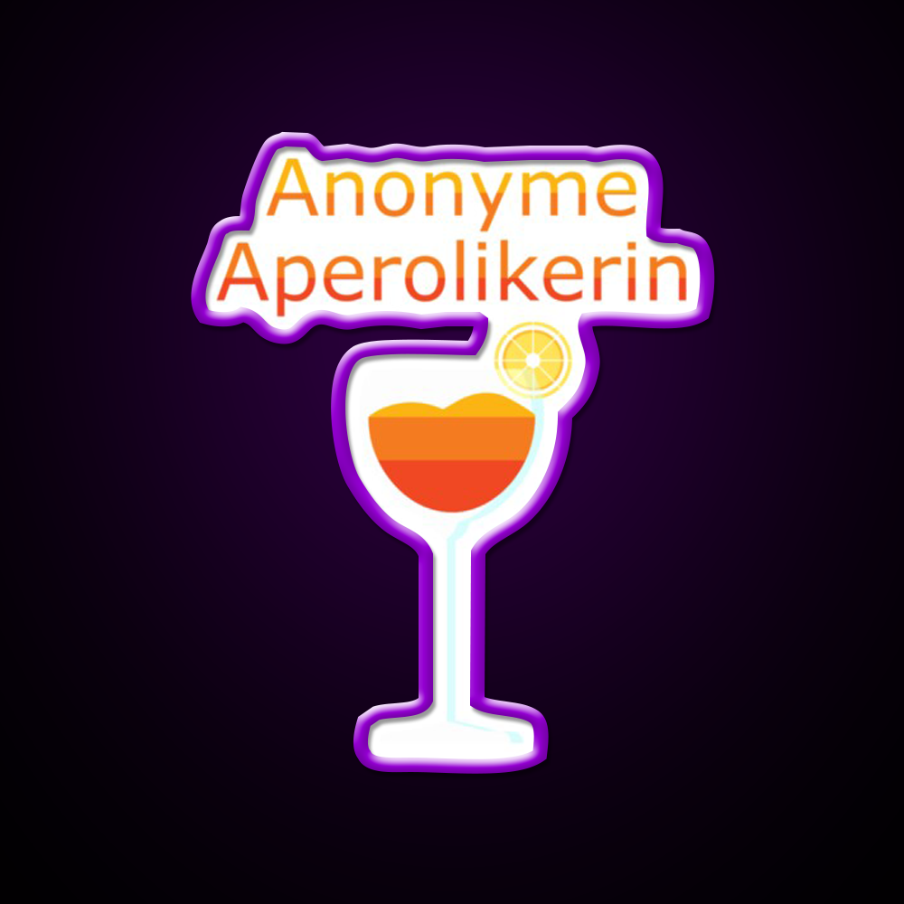 Anonymous Aperol Funny Party Cocktail Bar Decor Led Neon Sign Rgb Color - LED neon sign view 9
