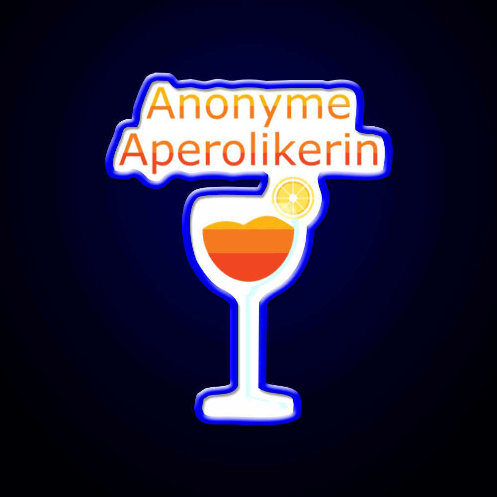 Anonymous Aperol Funny Party Cocktail Bar Decor Led Neon Sign Rgb Color - Shineneon