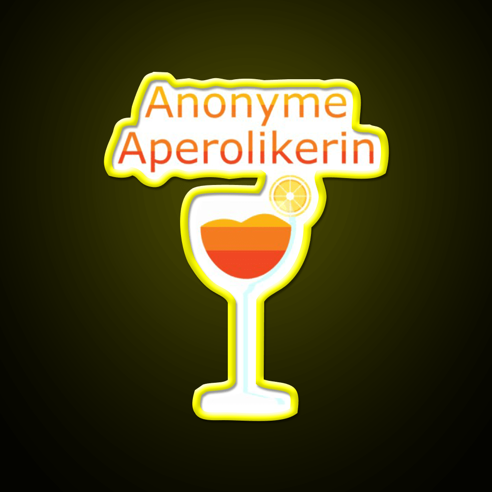 Anonymous Aperol Funny Party Cocktail Bar Decor Led Neon Sign Rgb Color - Shineneon