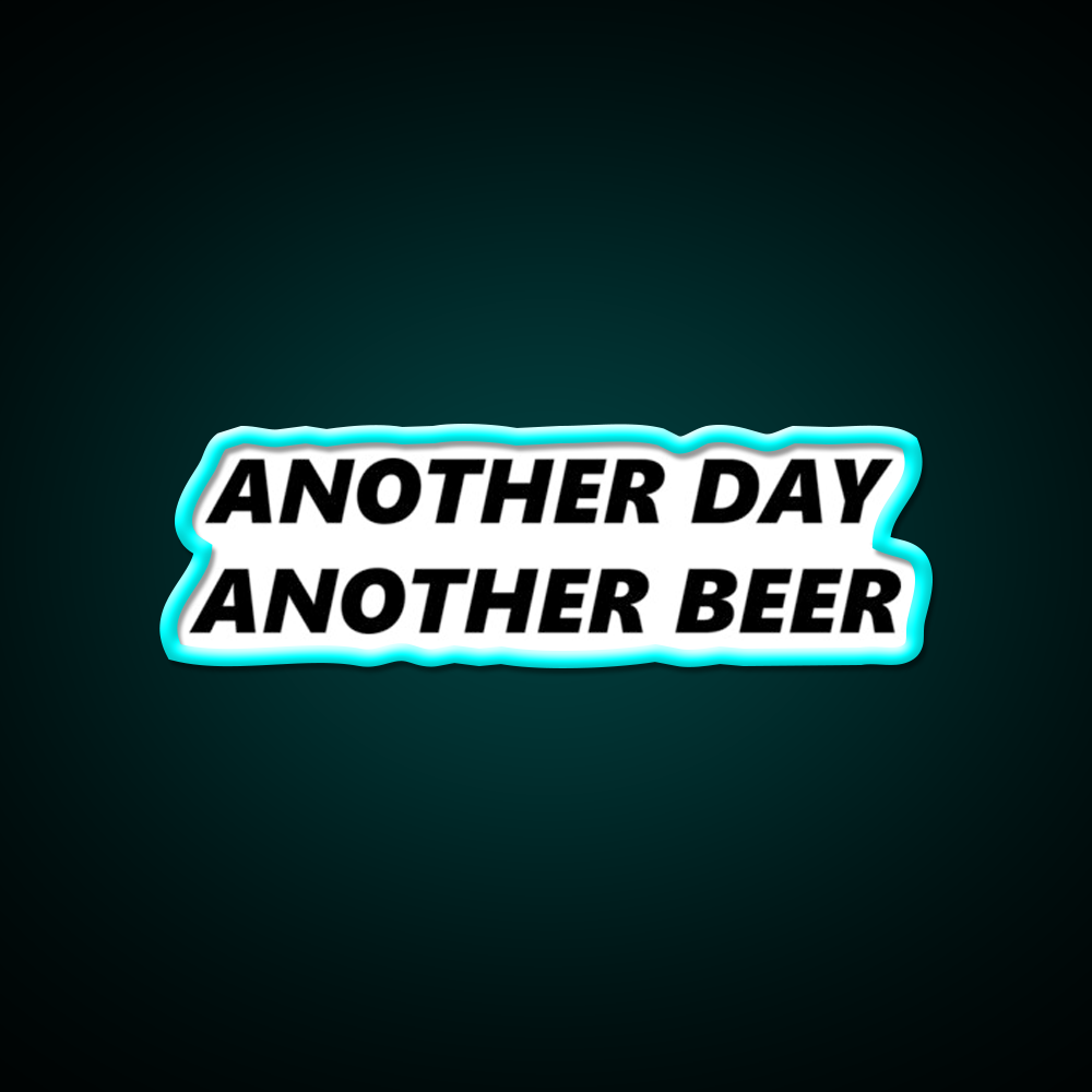 Another Day Another Beer Bar Decor Led Neon Sign Rgb Color - Size and dimension reference