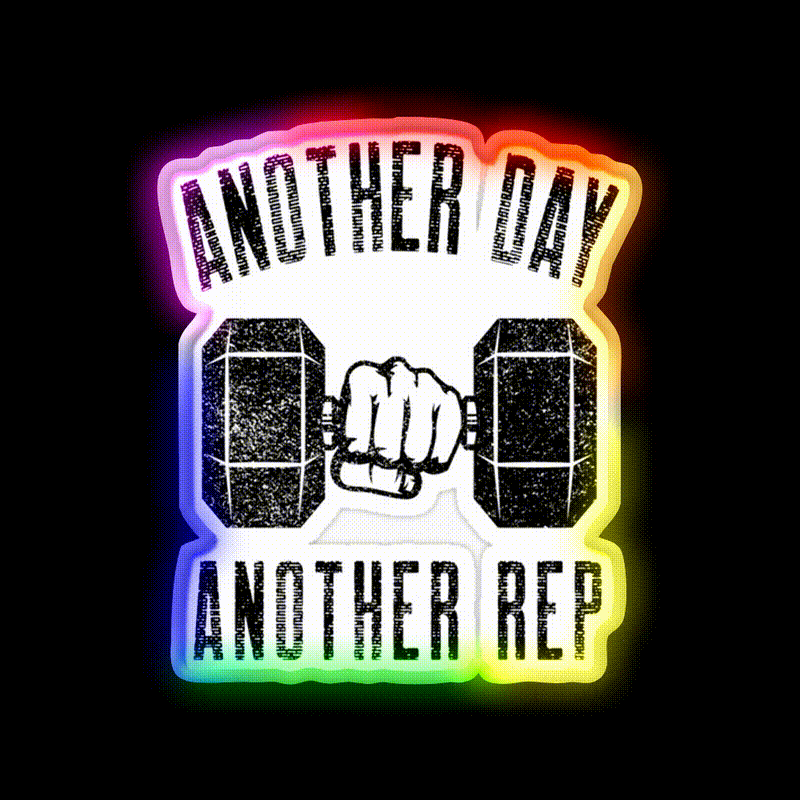 Another Day Another Rep Gym Fitness Led Neon Sign Rgb Color