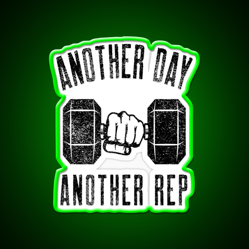 Another Day Another Rep Gym Fitness Led Neon Sign Rgb Color