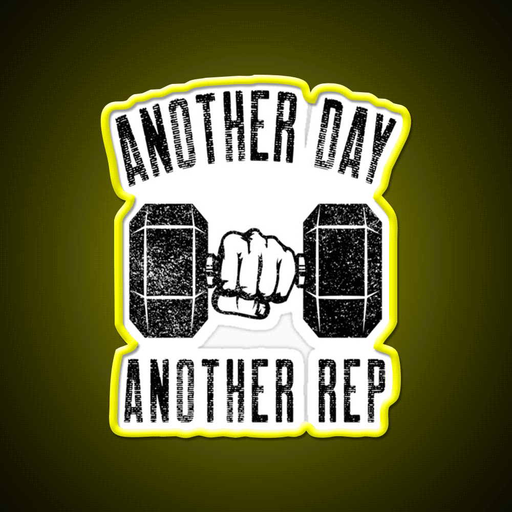 Another Day Another Rep Gym Fitness Led Neon Sign Rgb Color