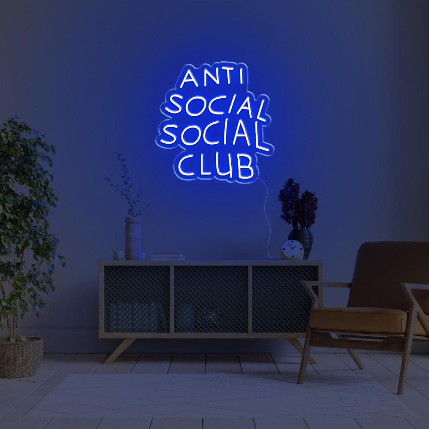 Anti Social Social Club Warm Orange-Yellow Led Neon Sign For Indoor Decor | Shineneon