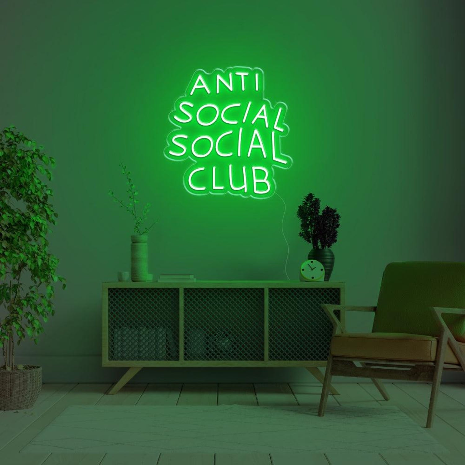Anti Social Social Club Warm Orange-Yellow Led Neon Sign For Indoor Decor | Shineneon