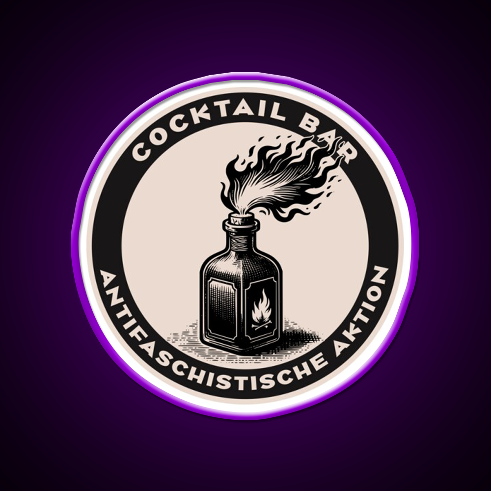 Antifa Cocktail Bar Cocktail Bar Decor Led Neon Sign Rgb Color - LED neon sign view 9
