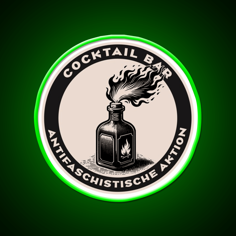 Antifa Cocktail Bar Cocktail Bar Decor Led Neon Sign Rgb Color - Shineneon