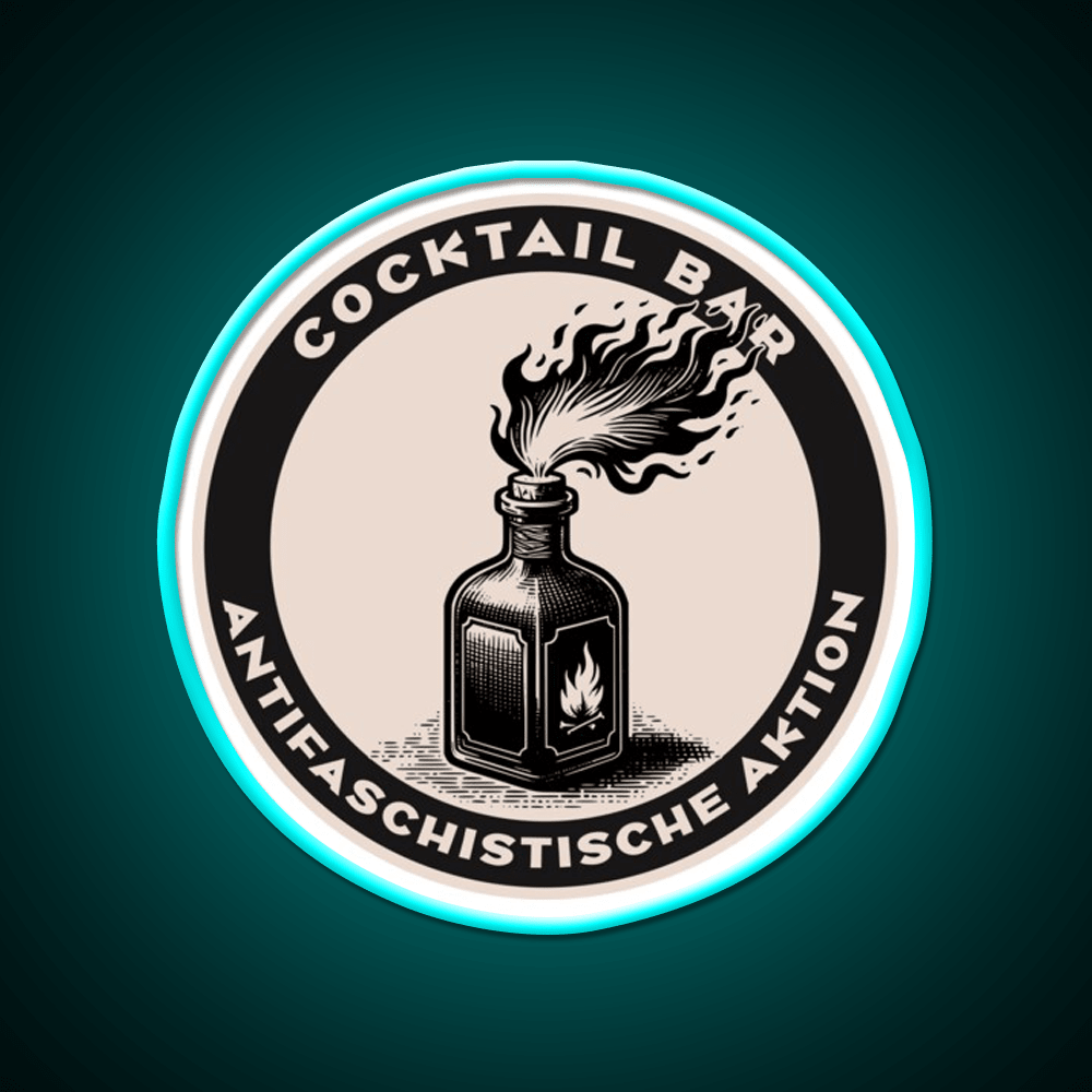 Antifa Cocktail Bar Cocktail Bar Decor Led Neon Sign Rgb Color - Shineneon