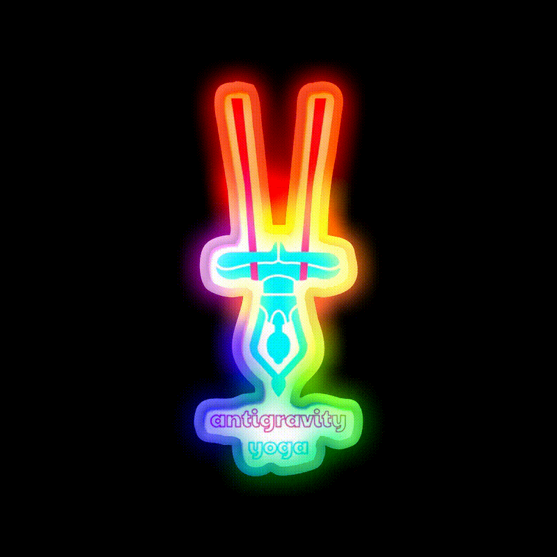 Antigravity Yoga Led Neon Sign For Wellness Space Yoga Studio Rgb Color