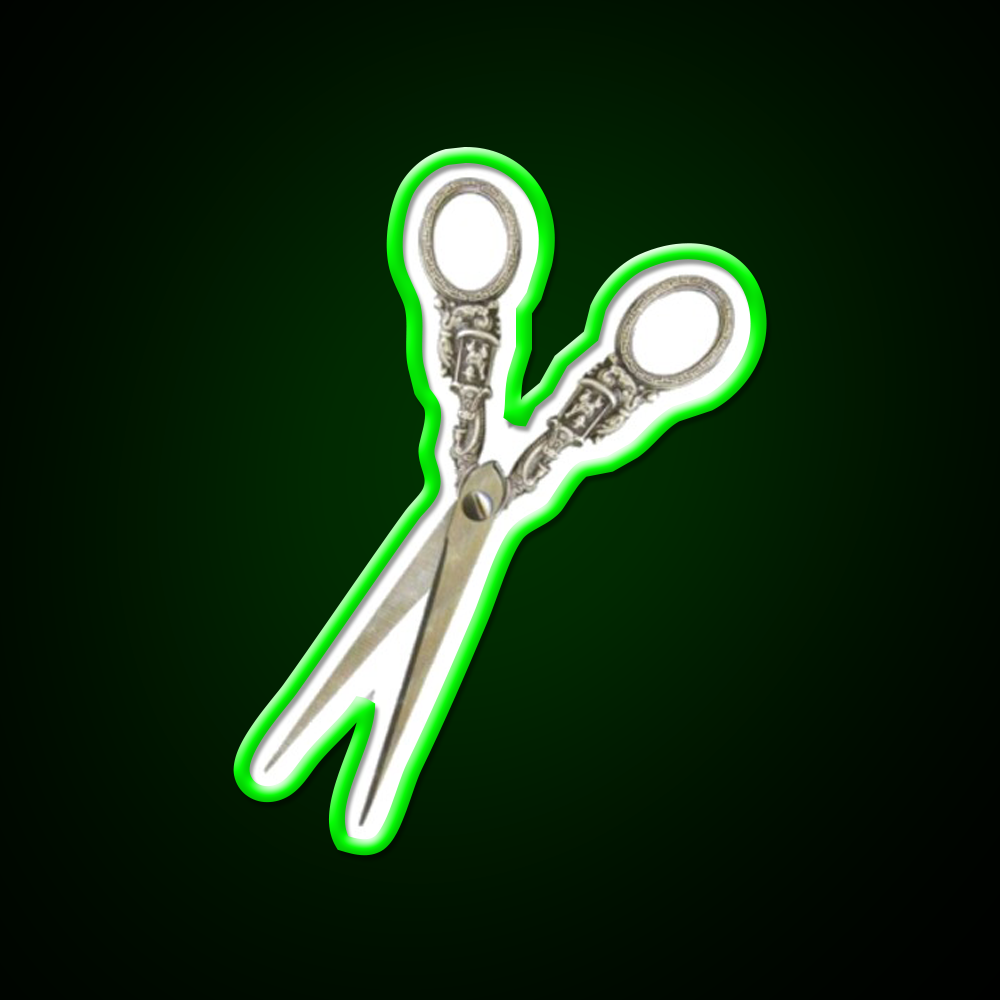 Antique Hair Scissors Barber Shop Haircut Led Neon Sign - LED neon sign view 8