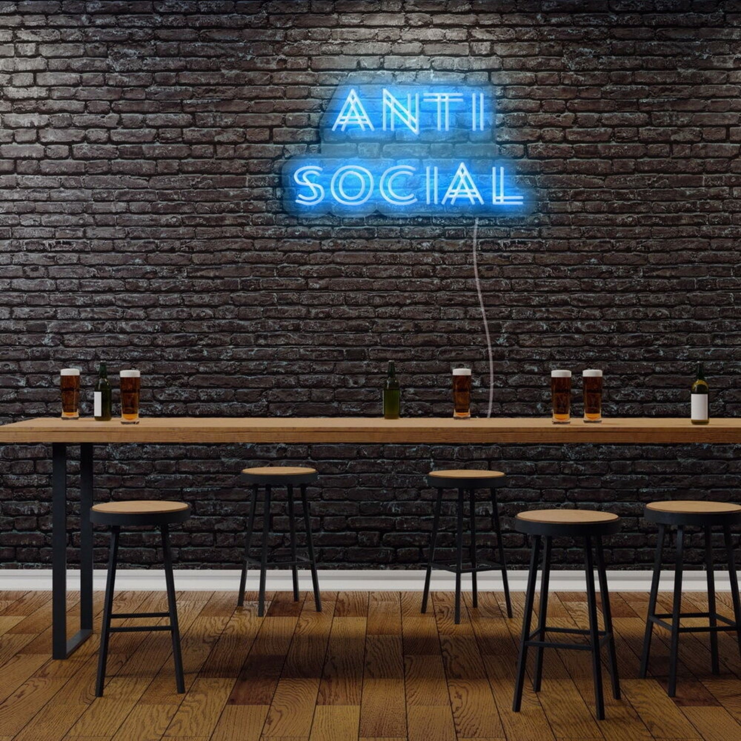 Antisocial Led Neon Sign - Shineneon