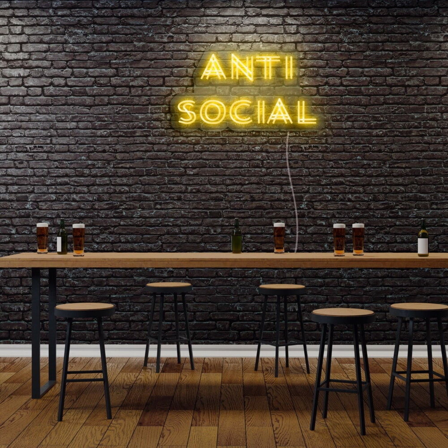 Antisocial Led Neon Sign - Shineneon