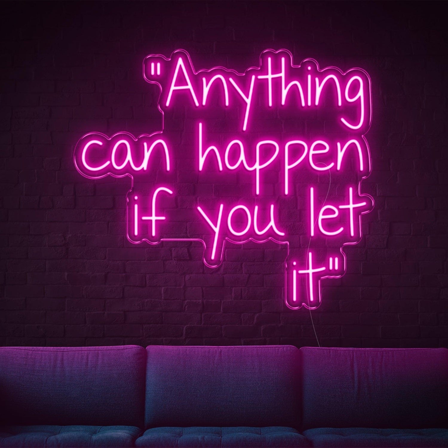 Anything Can Happen Red Script Led Neon Sign For Indoor Wall Art Decor | Shineneon
