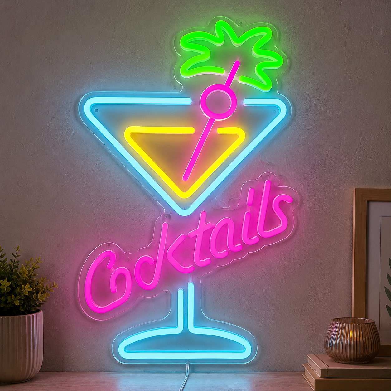 Aoizgmy Cocktails Neon Sign LED Wall Light LED Neon Sign main product image