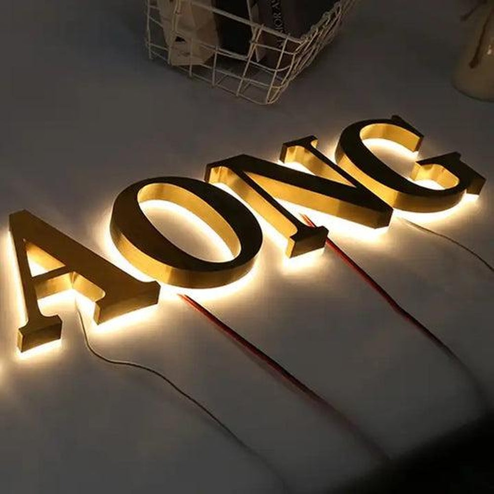Aong 3D Backlit Channel Letters Led Light Sign