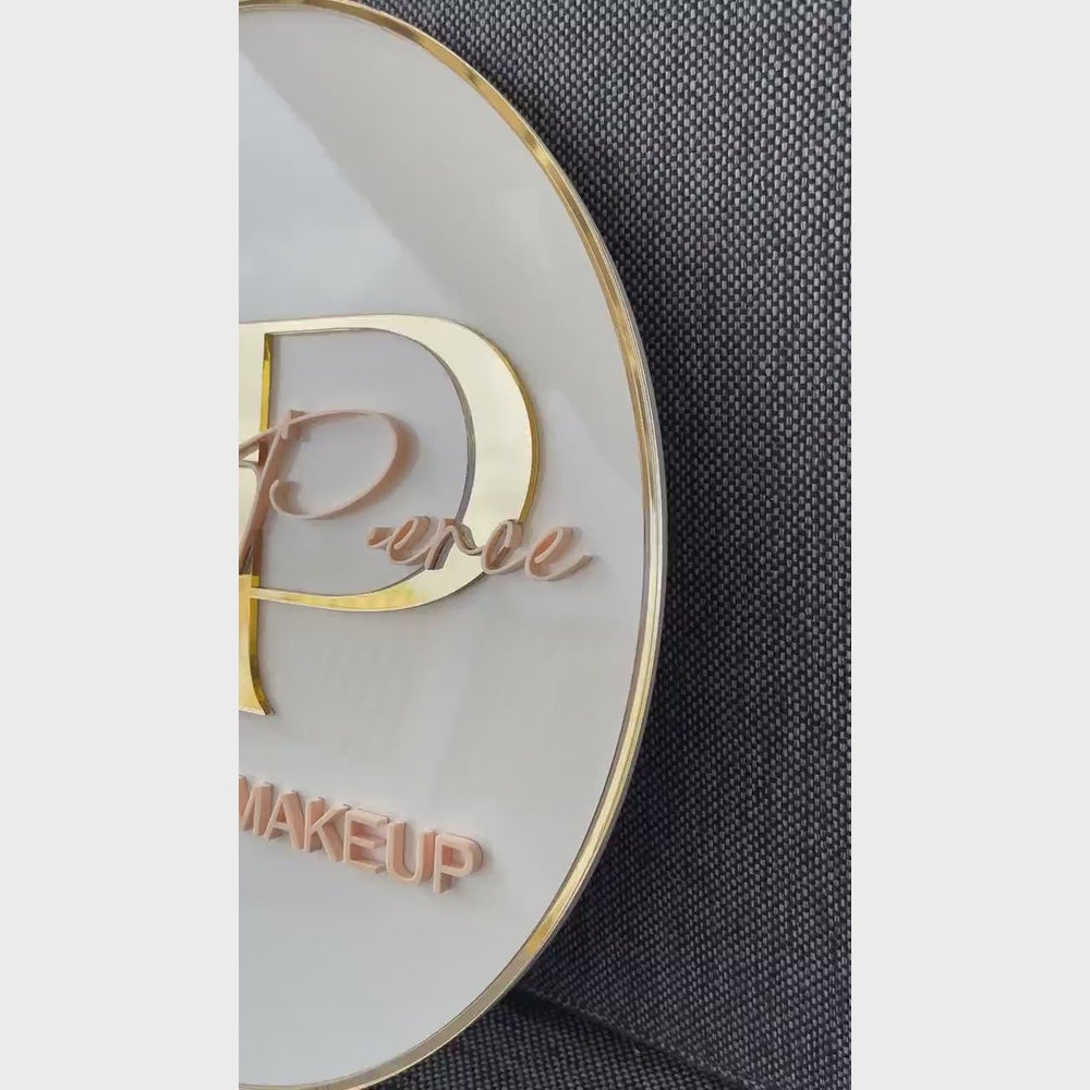 Ap Permanent Makeup Acrylic Business Logo Sign