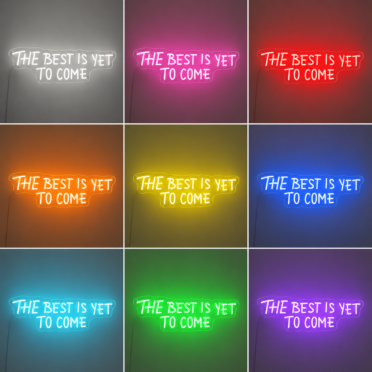 Apartment Wall Decor Home LED Neon Sign color grid