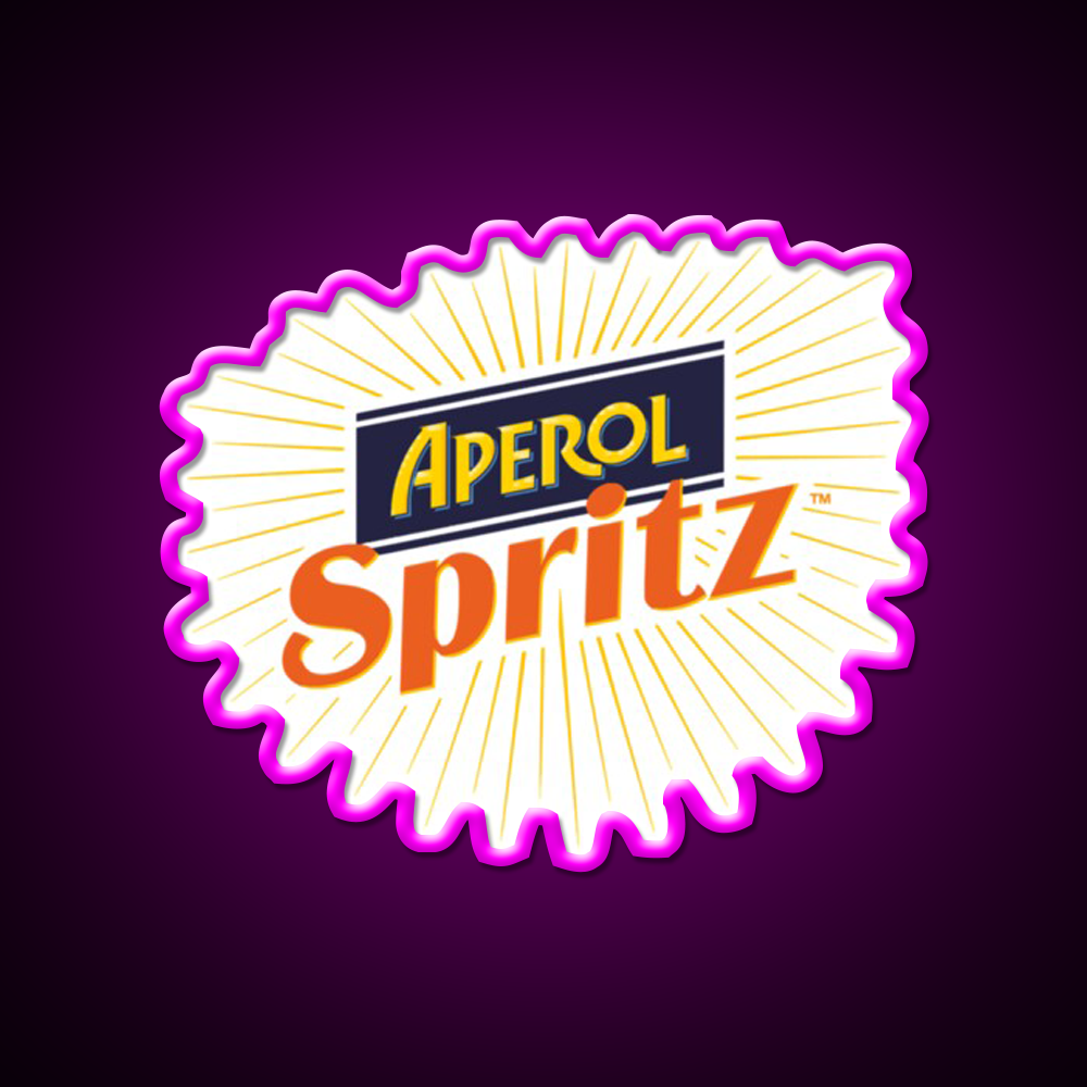 Aperol Aperol Aperol Aperol Aperol Cocktail Bar Decor Led Neon Sign Rgb Color - Neon sign mounted on wall in room