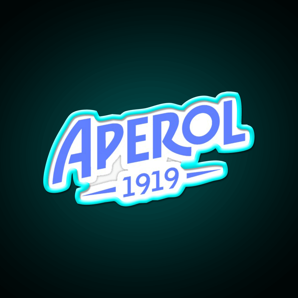 Aperol Blue Logo Cocktail Bar Decor Led Neon Sign Rgb Color - Shineneon
