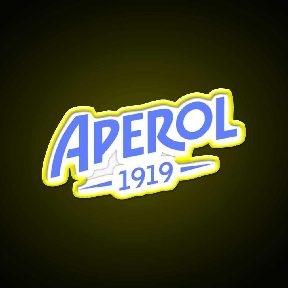 Aperol Blue Logo Cocktail Bar Decor Led Neon Sign Rgb Color - Shineneon