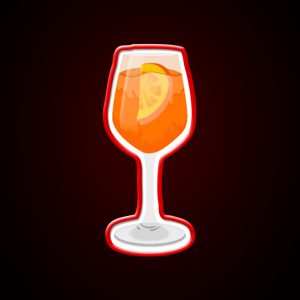 Aperol Spritz Art Design Cocktail Bar Decor Led Neon Sign Rgb Color - Shineneon
