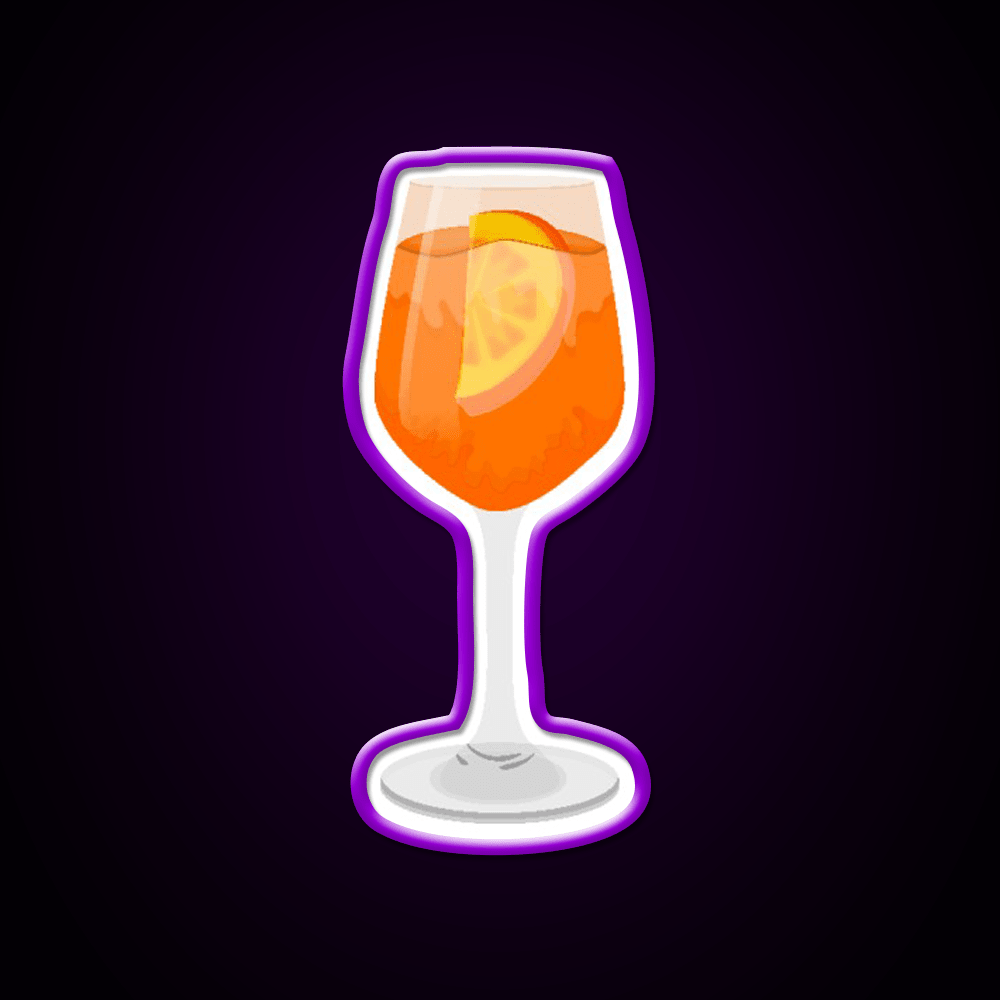 Aperol Spritz Art Design Cocktail Bar Decor Led Neon Sign Rgb Color - Shineneon