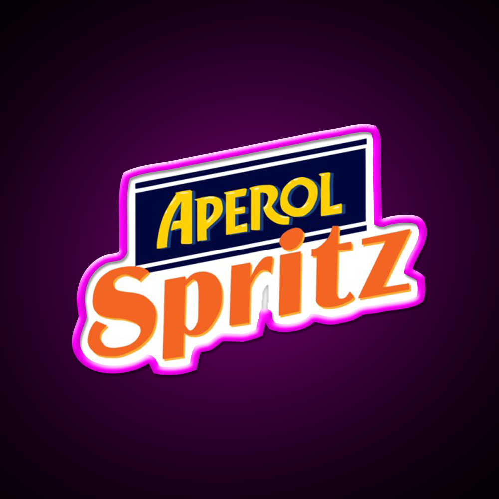 Aperol Spritz Bar Cocktail Bar Decor Led Neon Sign Rgb Color - LED neon sign close-up detail