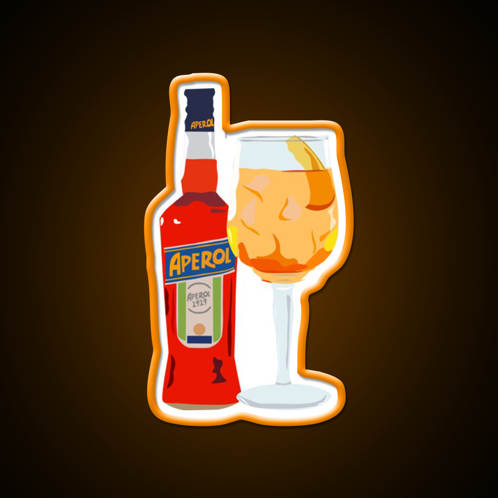 Aperol Spritz Cocktail Bar Decor Led Neon Sign Neon Party Sign Rgb Color - LED neon sign view 6
