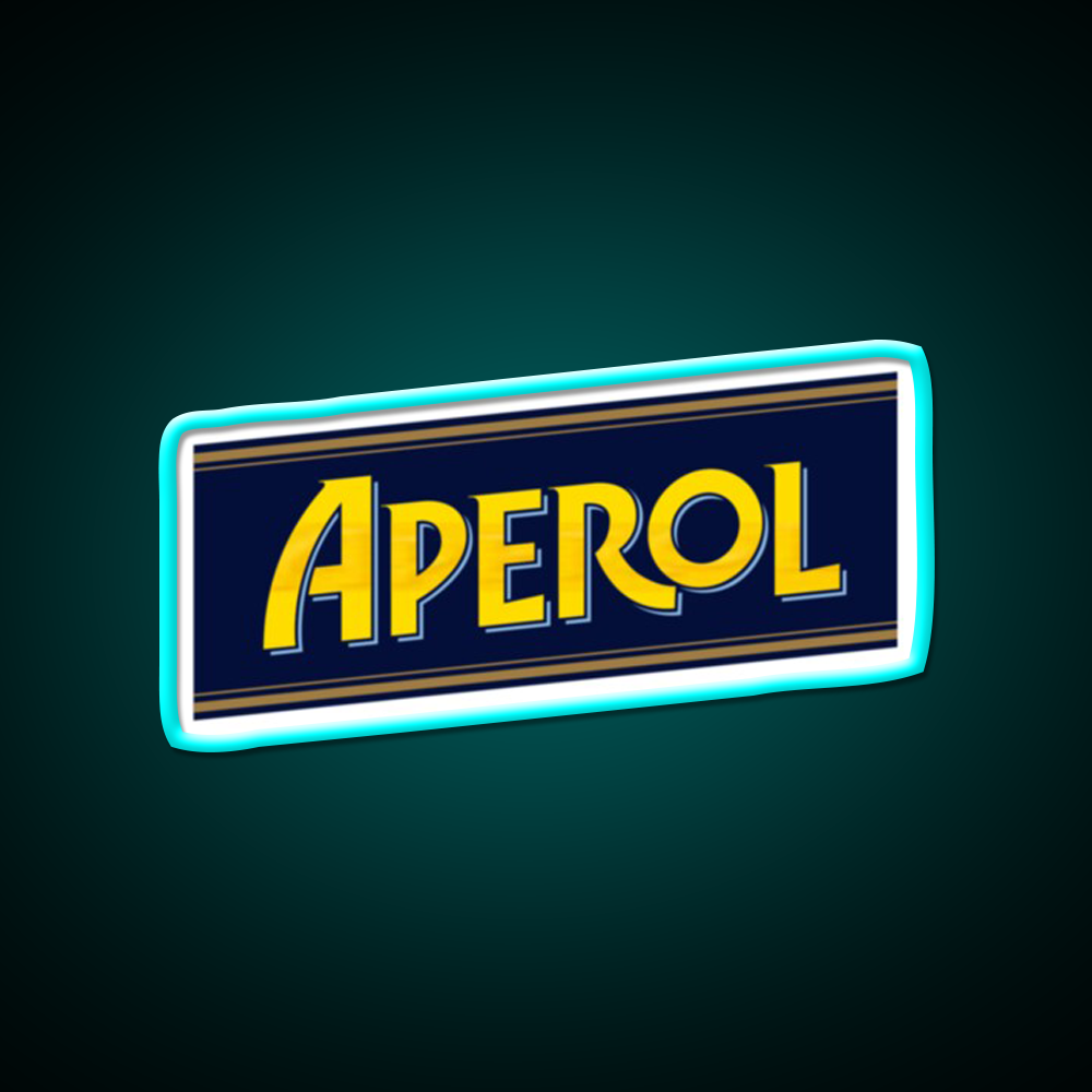 Aperol Spritz Cocktail Bar Decor Led Neon Sign Wall Art Rgb Color - Size and dimension reference