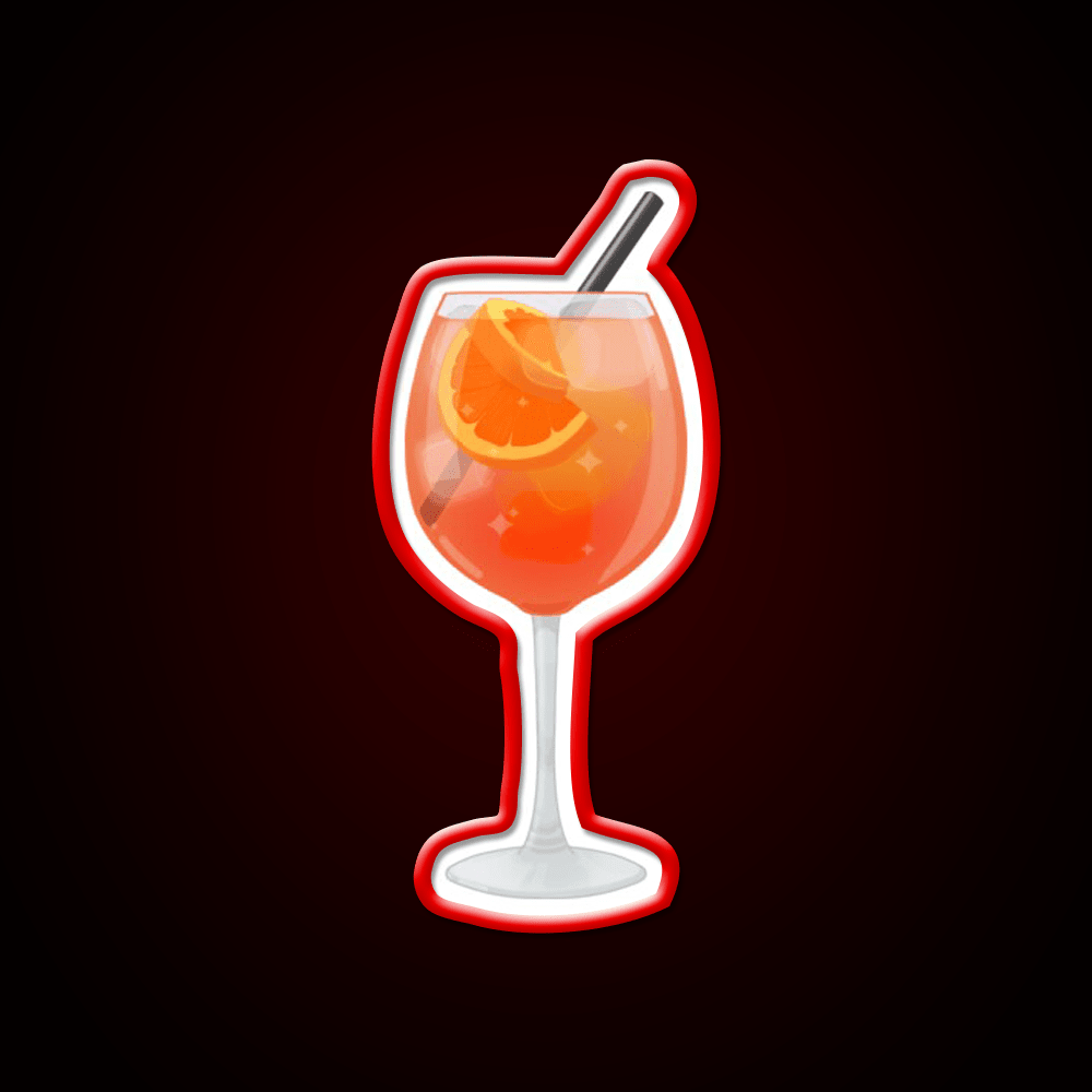 Aperol Spritz Cocktail Cup Cocktail Bar Decor Led Neon Sign Rgb Color - Shineneon