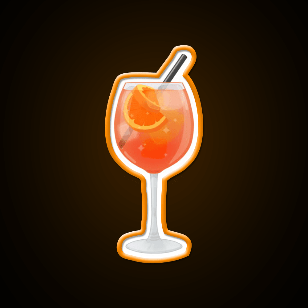 Aperol Spritz Cocktail Cup Cocktail Bar Decor Led Neon Sign Rgb Color - Shineneon