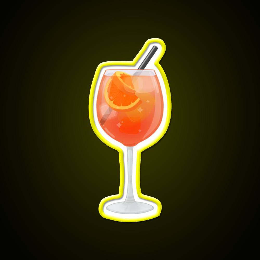 Aperol Spritz Cocktail Cup Cocktail Bar Decor Led Neon Sign Rgb Color - LED neon sign view 7