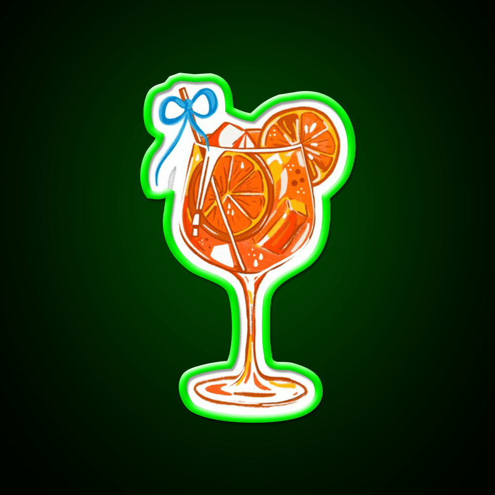 Aperol Spritz Cocktail Design Cocktail Bar Decor Led Neon Sign Rgb Color - Shineneon