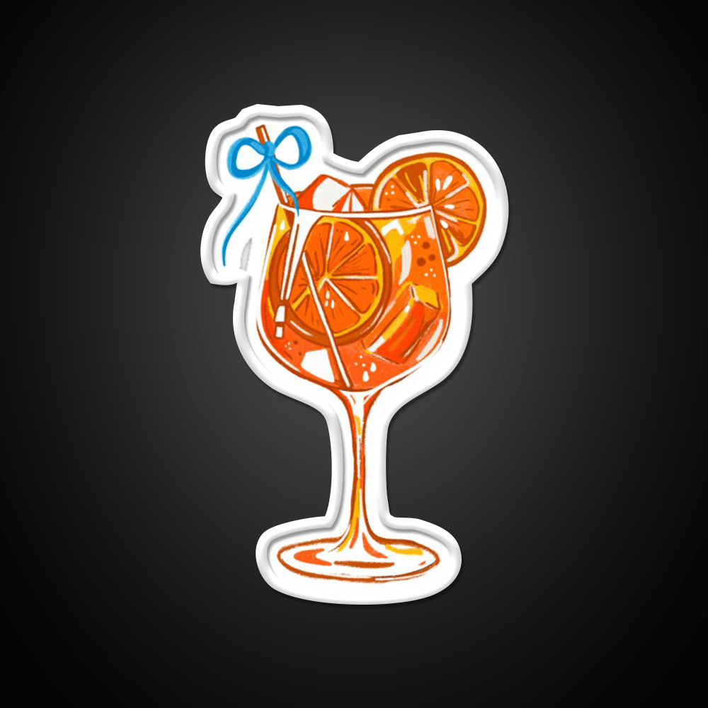 Aperol Spritz Cocktail Design Cocktail Bar Decor Led Neon Sign Rgb Color - Shineneon