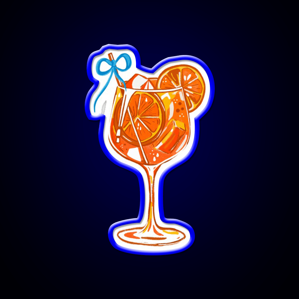 Aperol Spritz Cocktail Design Cocktail Bar Decor Led Neon Sign Rgb Color - Shineneon