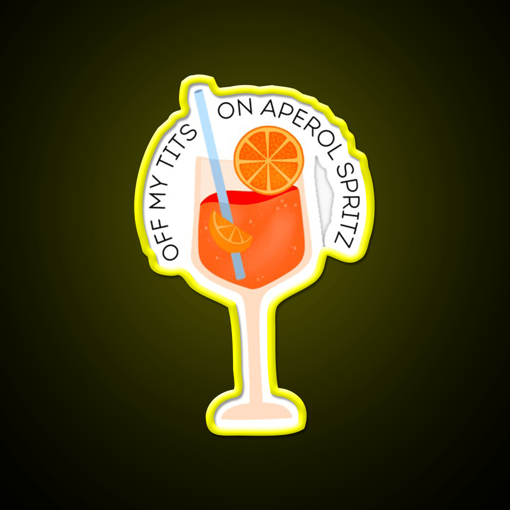 Aperol Spritz Drink Cocktail Bar Decor Led Neon Sign Rgb Color - Shineneon