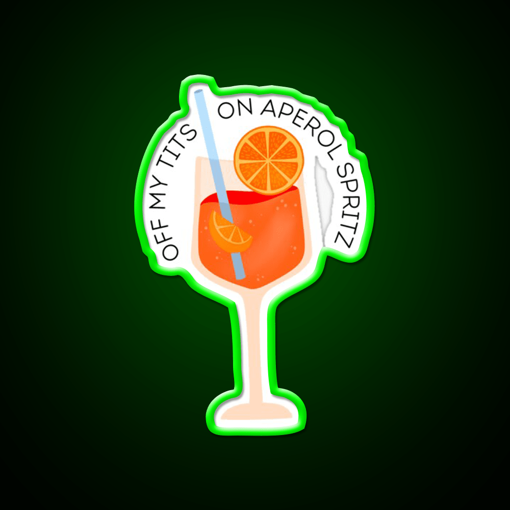 Aperol Spritz Drink Cocktail Bar Decor Led Neon Sign Rgb Color - Shineneon