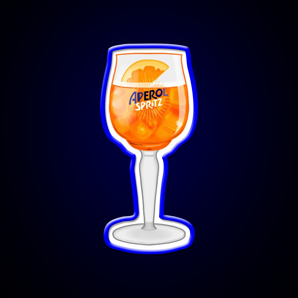 Aperol Spritz In A Glass Cocktail Bar Decor Led Neon Sign Rgb Color - LED neon sign view 5