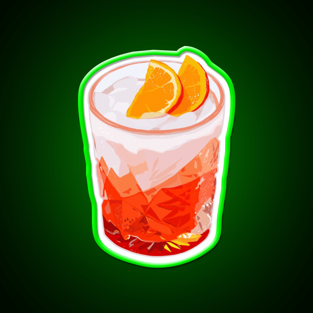 Aperol Spritz In A Glass Drink Cocktail Bar Decor Led Neon Sign Rgb Color - Shineneon