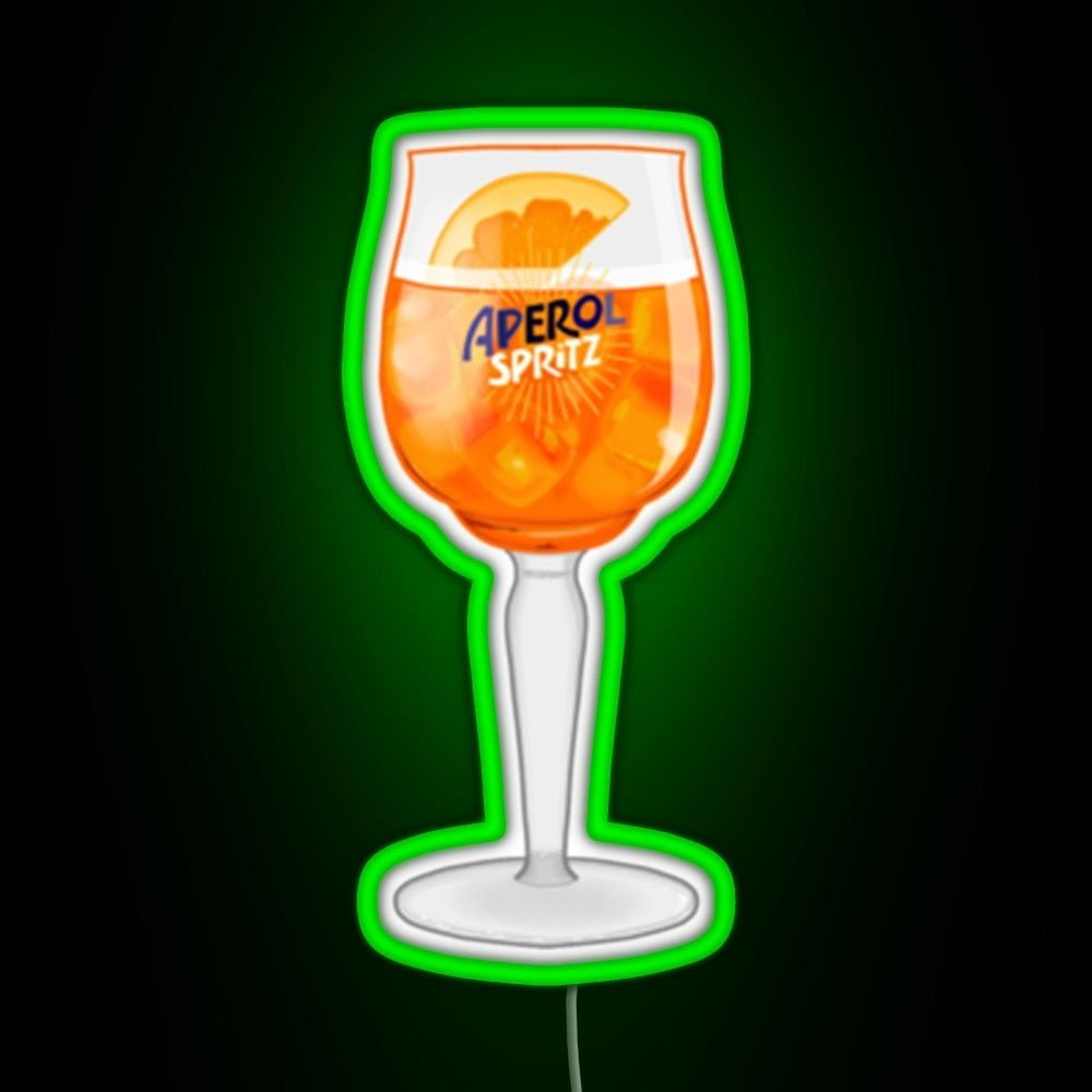 Aperol Spritz In A Glass Rgb Neon Sign - Shineneon