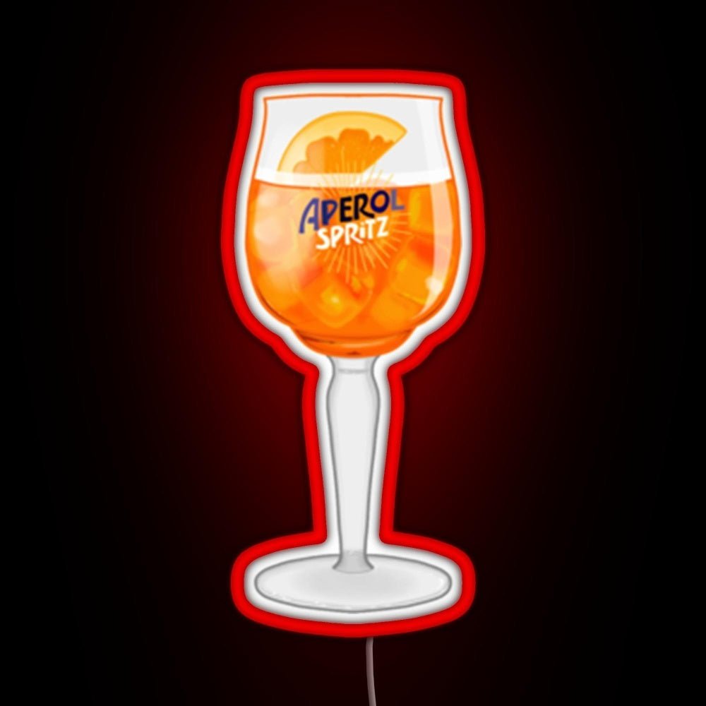 Aperol Spritz In A Glass Rgb Neon Sign - Shineneon