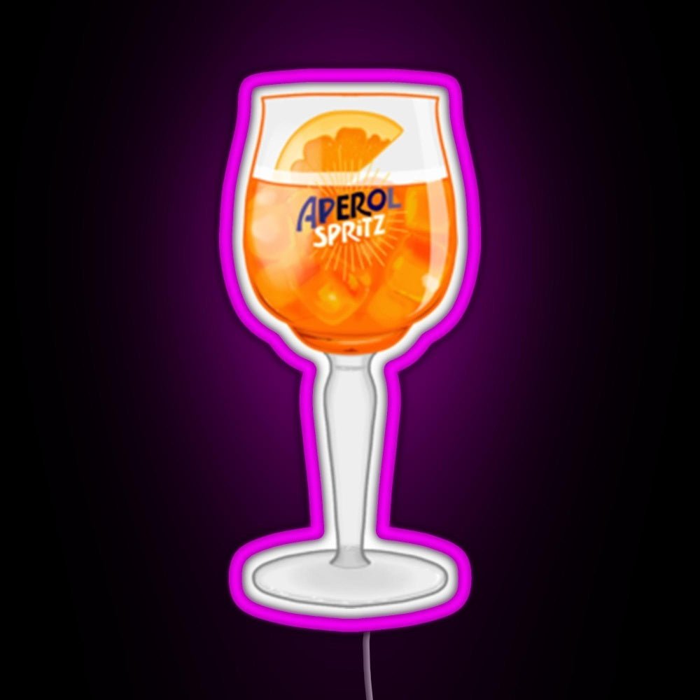 Aperol Spritz In A Glass Rgb Neon Sign - Shineneon