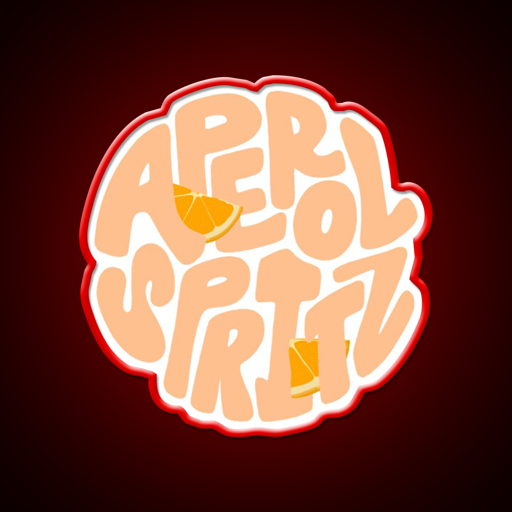 Aperol Spritz Orange Cocktail Bar Decor Led Neon Sign Rgb Color - LED neon sign view 10