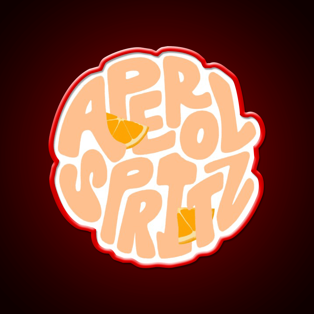 Aperol Spritz Orange Cocktail Bar Decor Led Neon Sign Rgb Color - Shineneon