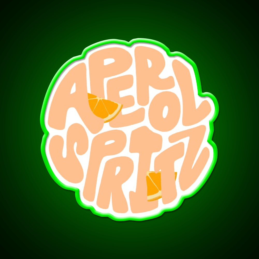 Aperol Spritz Orange Cocktail Bar Decor Led Neon Sign Rgb Color - Shineneon